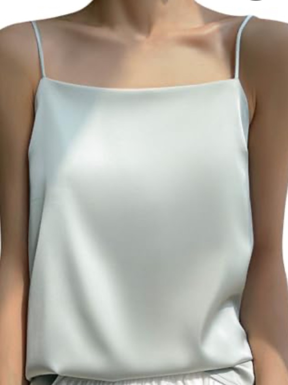Saki Silver Square-Neck Cami
